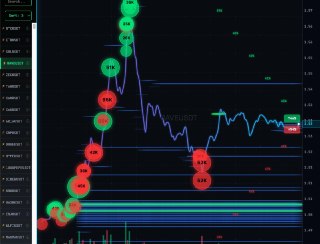 Trade Volume Bubbles on the Heatmap